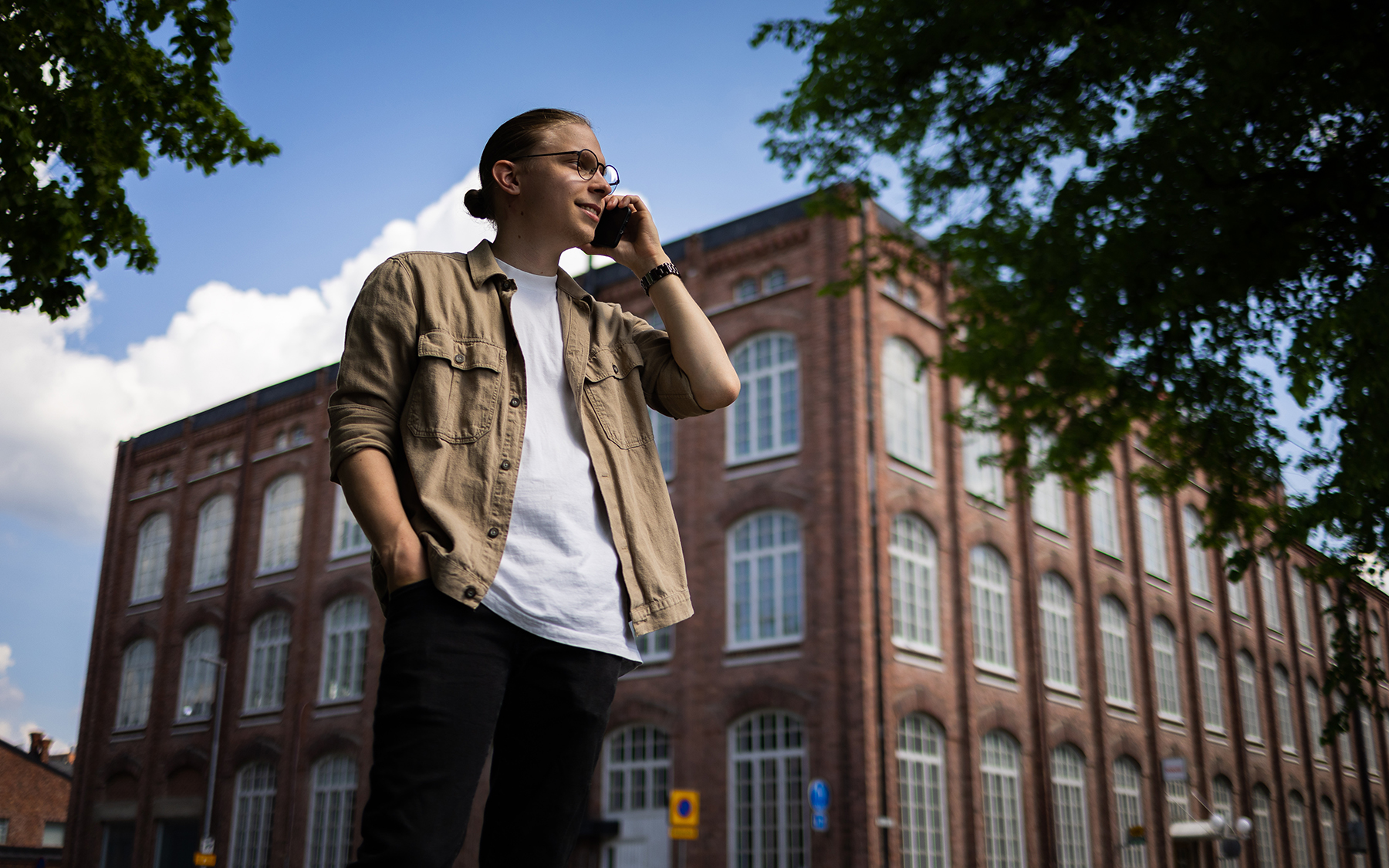 Man talking on phone